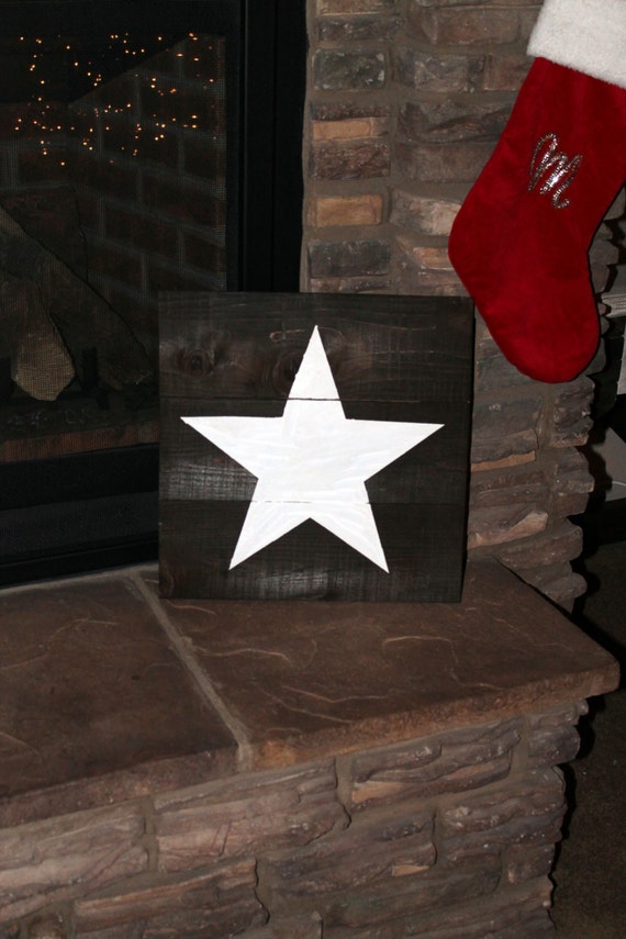 Christmas Rustic star sign  x 16 Sign 16 Star rustic