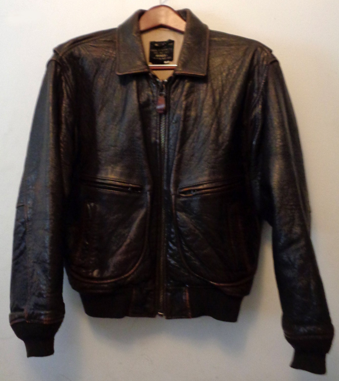 AVIREX G-2 Raider Brown Leather Jacket Men's Size M by Eagleages