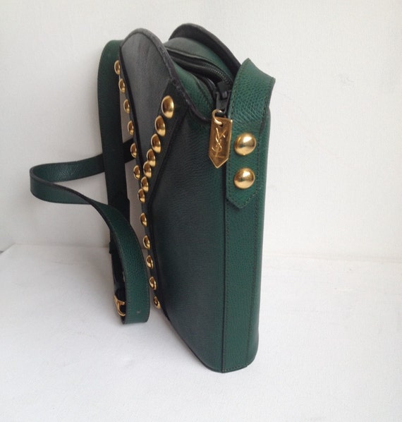 yves saint laurent cassandre clutch - SALE 30% Yves Saint Laurent YSL Y Flap Studded by BirkyVintage