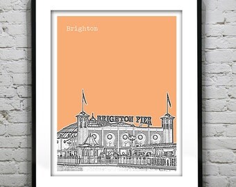 Brighton Pier Poster Art Print Britain England UK Version 1
