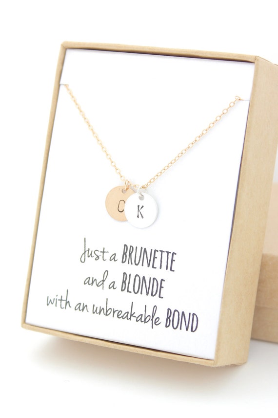 Blonde/brunette necklace (box photo)