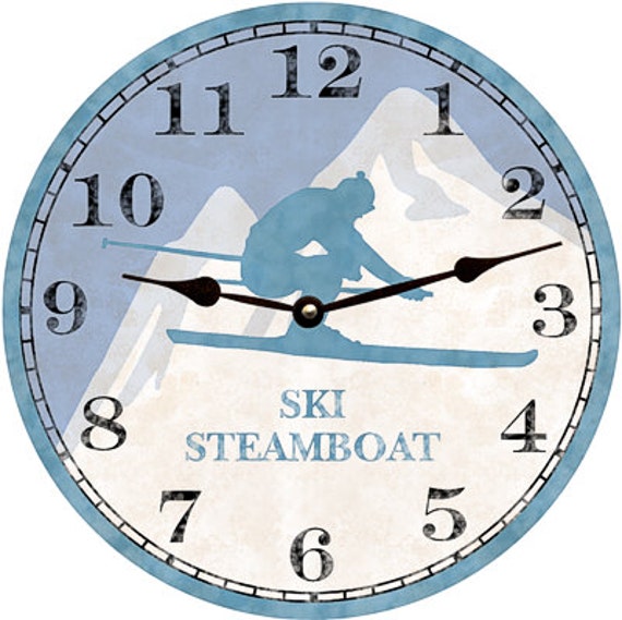 Skier Clock Personalized Skier Clock