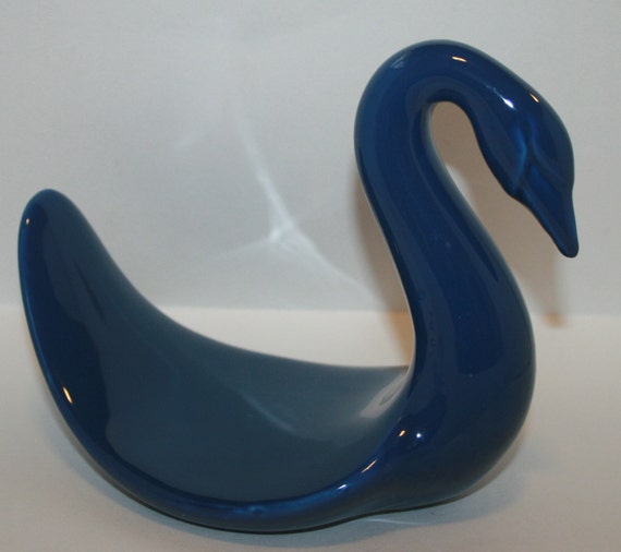 Items similar to Swan Towel Holder, Vintage Swan, Dark Navy Blue Swan