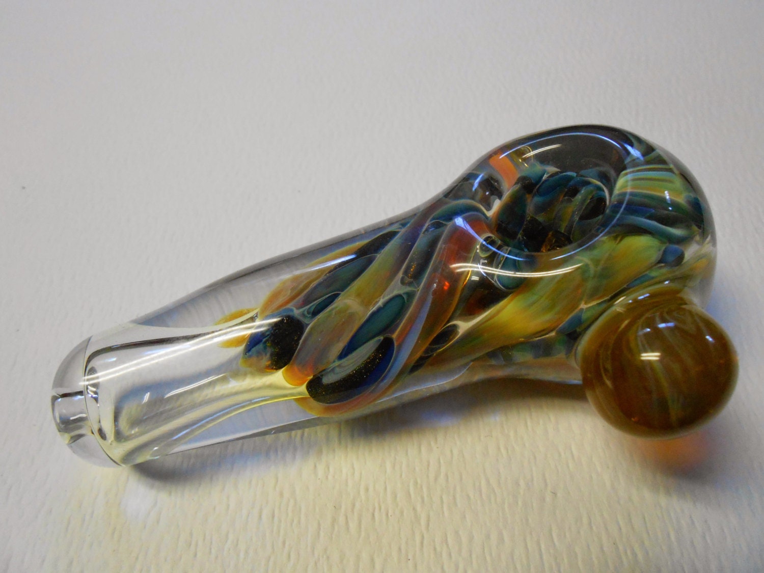 Thick Inside Out Silver Fumed Glass Pipe by ApophisGlassworks