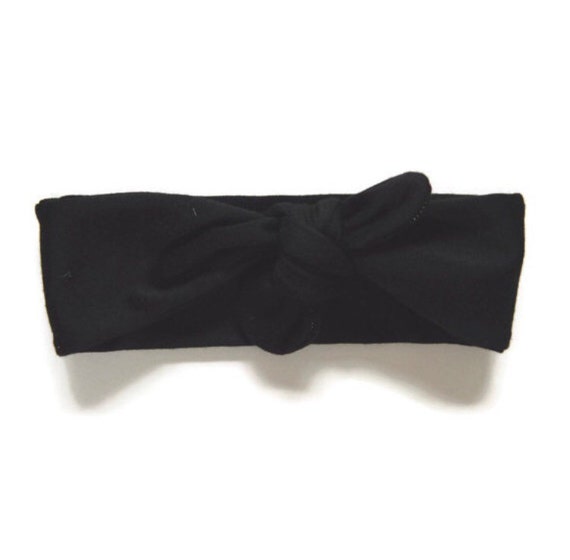 Black Top Knot Headband / Big Toddler Top Knot by shophaleylynne