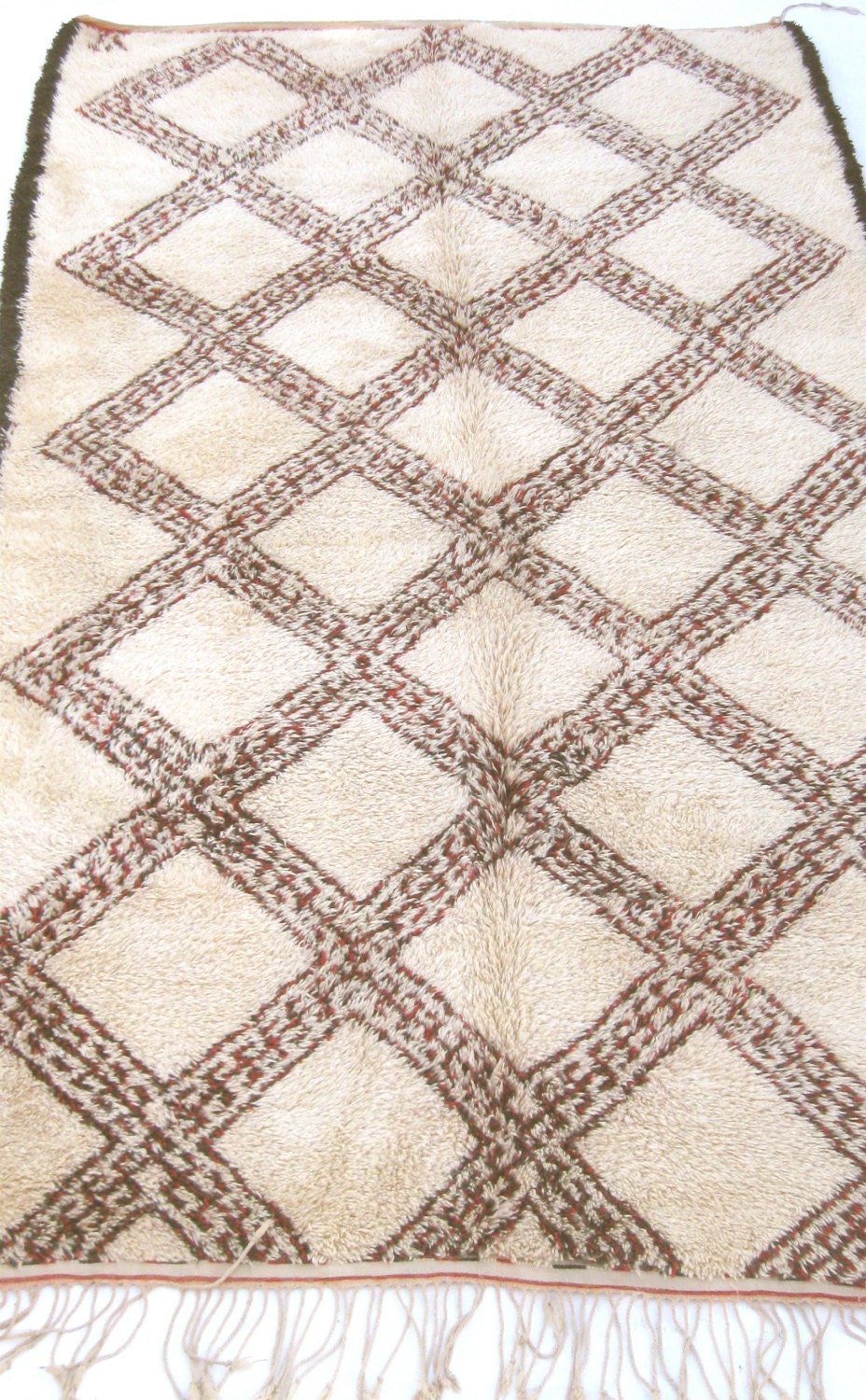 Vintage Moroccan Beni Ourain Rug by ANTEVASINS on Etsy