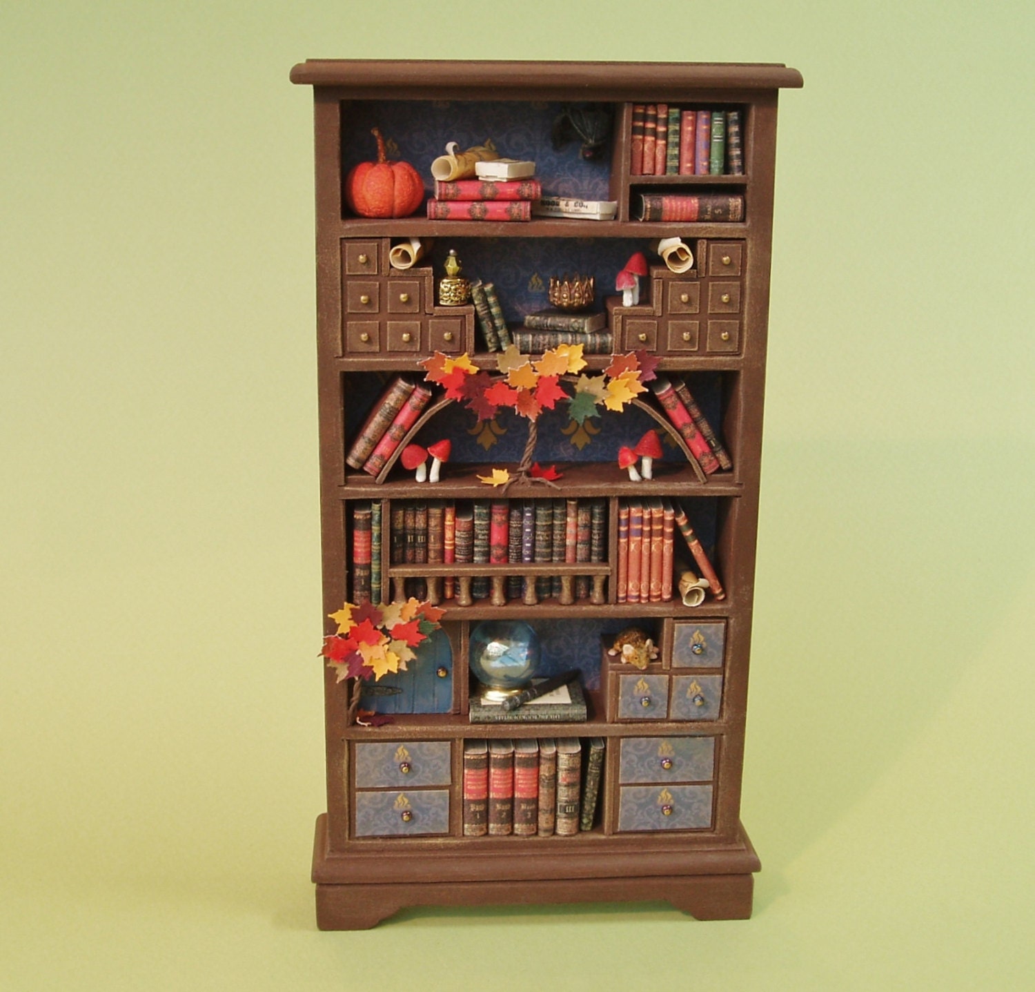 Rustic Style Magical Library Bookcase 112 by TinytownMiniatures