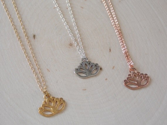 Lotus Necklace / Lotus Flower Necklace / Lotus Flower Charm