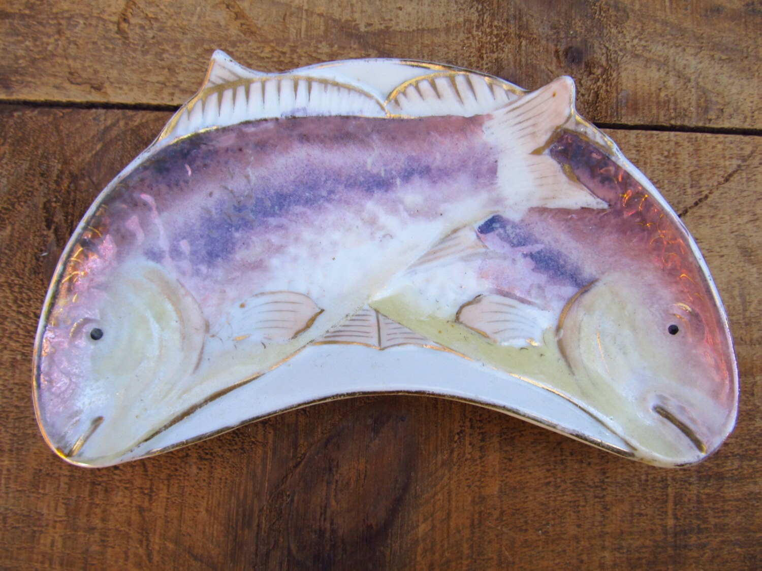 Vintage Fish Bone Plate Fish Dish Bone Dish