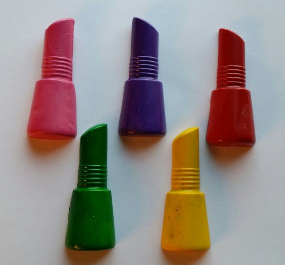 nail polish crayons Birthday Party favor . set of 5 nail