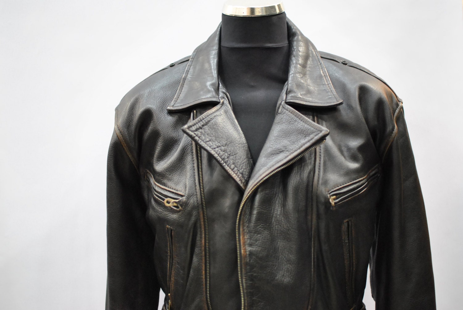Vintage AKASO U.S FORCE leather biker jacket , leather jacket â¦. â Haute Juice