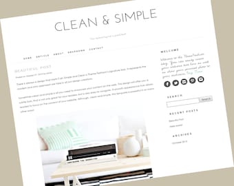 Wordpress Theme - Clean and Simple