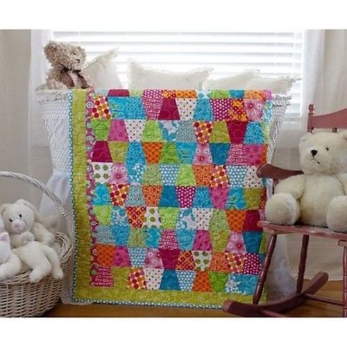 PRE CUT Baby Quilt Kit fabric & pattern by MyFabricAddiction1