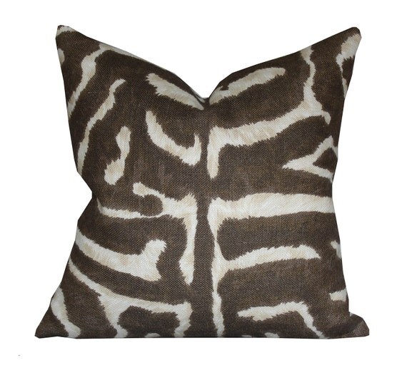 Ralph Lauren Serengeti Linen Zebra Pillow Cover