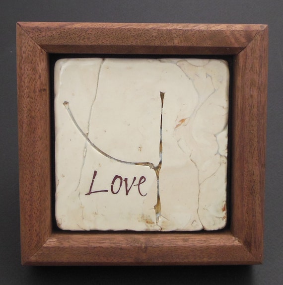 Love Ceramic Tile by myworkinclay on Etsy