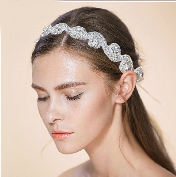 Items Similar To Bridal Rhinestone Headband Bridal Headpiece Wedding Hair Jewelry Wedding