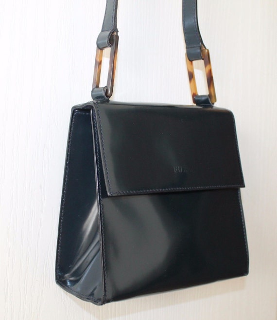 FURLA Vintage Handbag, Designer Handbags, Authentic Furla Patent ...