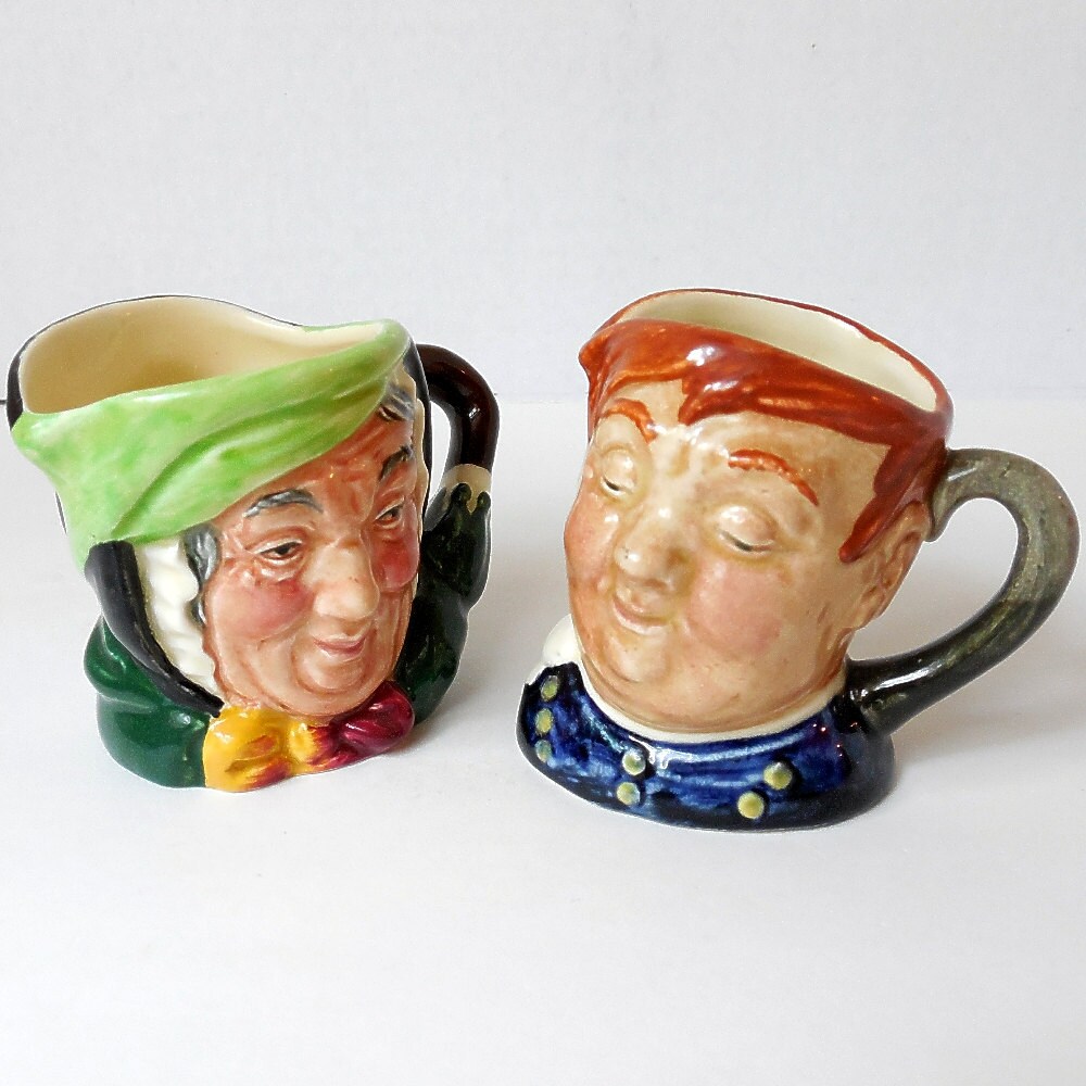 Royal Doulton Minis 2 Miniature Toby Jugs Fat Boy and