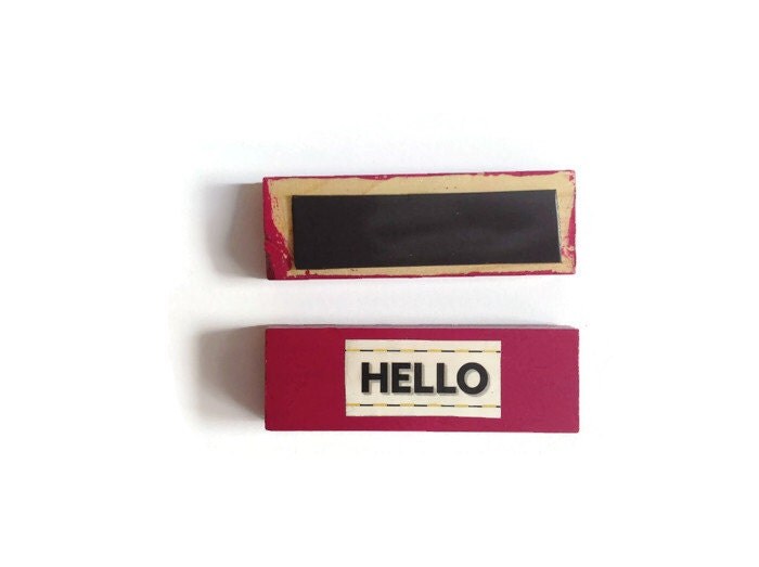 WHY HELLO fridge PINK unique retro decor