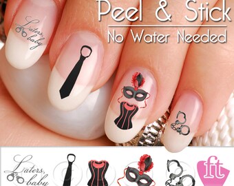 Fifty Shades of Grey Nail art Decal Stickers - Laters Baby FSG901