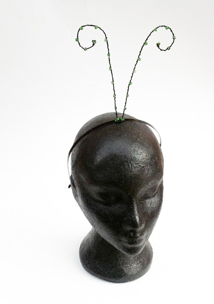 Black & Green Alien Antenna Spiral Butterfly by ScarletTiaras
