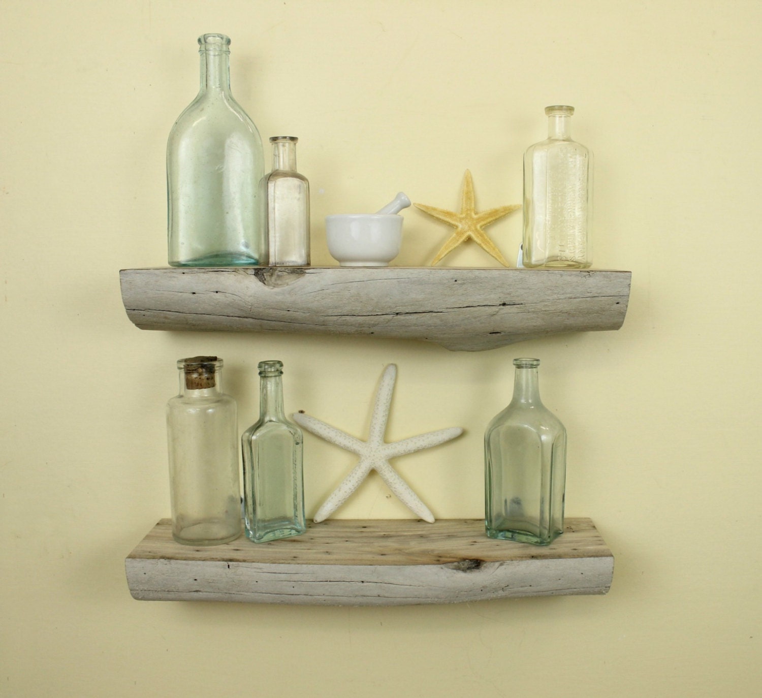 Driftwood Shelves 153/4L Set of 2 Natural