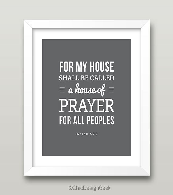 Isaiah 56:7 House of Prayer Bible Verse DIY by ChicDesignGeek