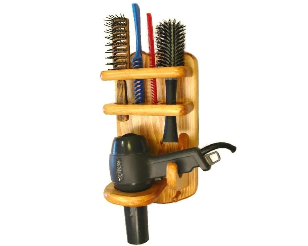 Hair Dryer Caddy Brush Comb Holder by TwinMtnCollections