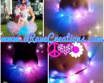 Light Up LED Tutu Customizable EDC Ultra Glow Shine Sparkle