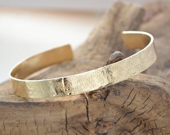 Personalized Gold Bracelet - Nu Gold Cuff Jewelry - Personalized Jewelry - Hand Stamped Secret Message - Pink Lemon Design