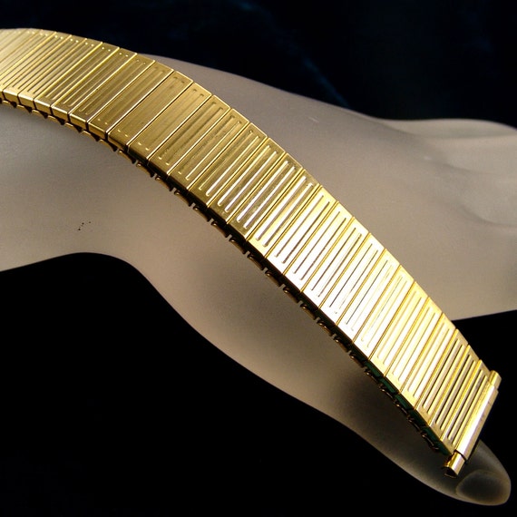 Vintage Mens Metal Stretch Watch Band NOS GP by DesignerKayStyle