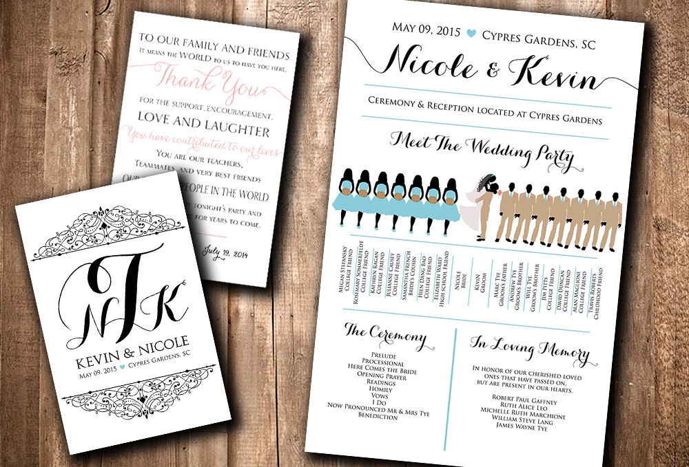 Wedding Silhouette Program Wedding Silhouette Card Meet the