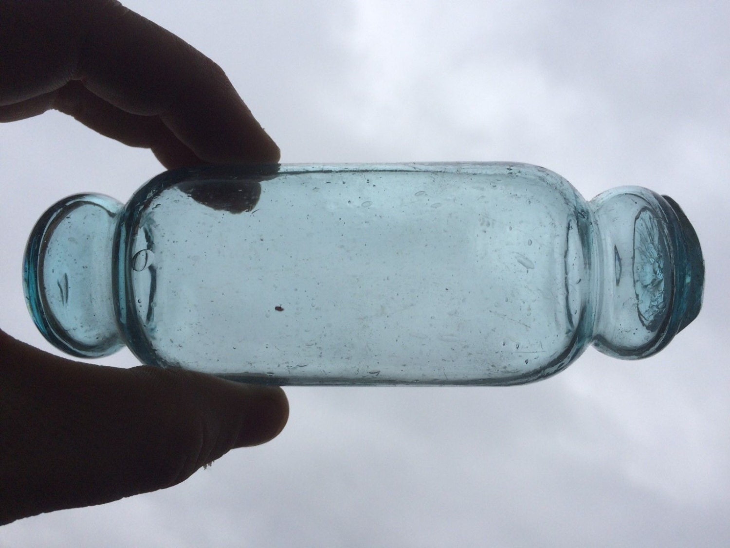 Japanese Glass Rolling Pin Fishing Net Floats Old Vintage
