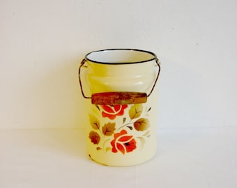Vintage Enamel Milk Can, Milk Jug , Farmhouse Rustic, Kitchen Decor, Kitchenware, Soviet vintage 70s, Unused