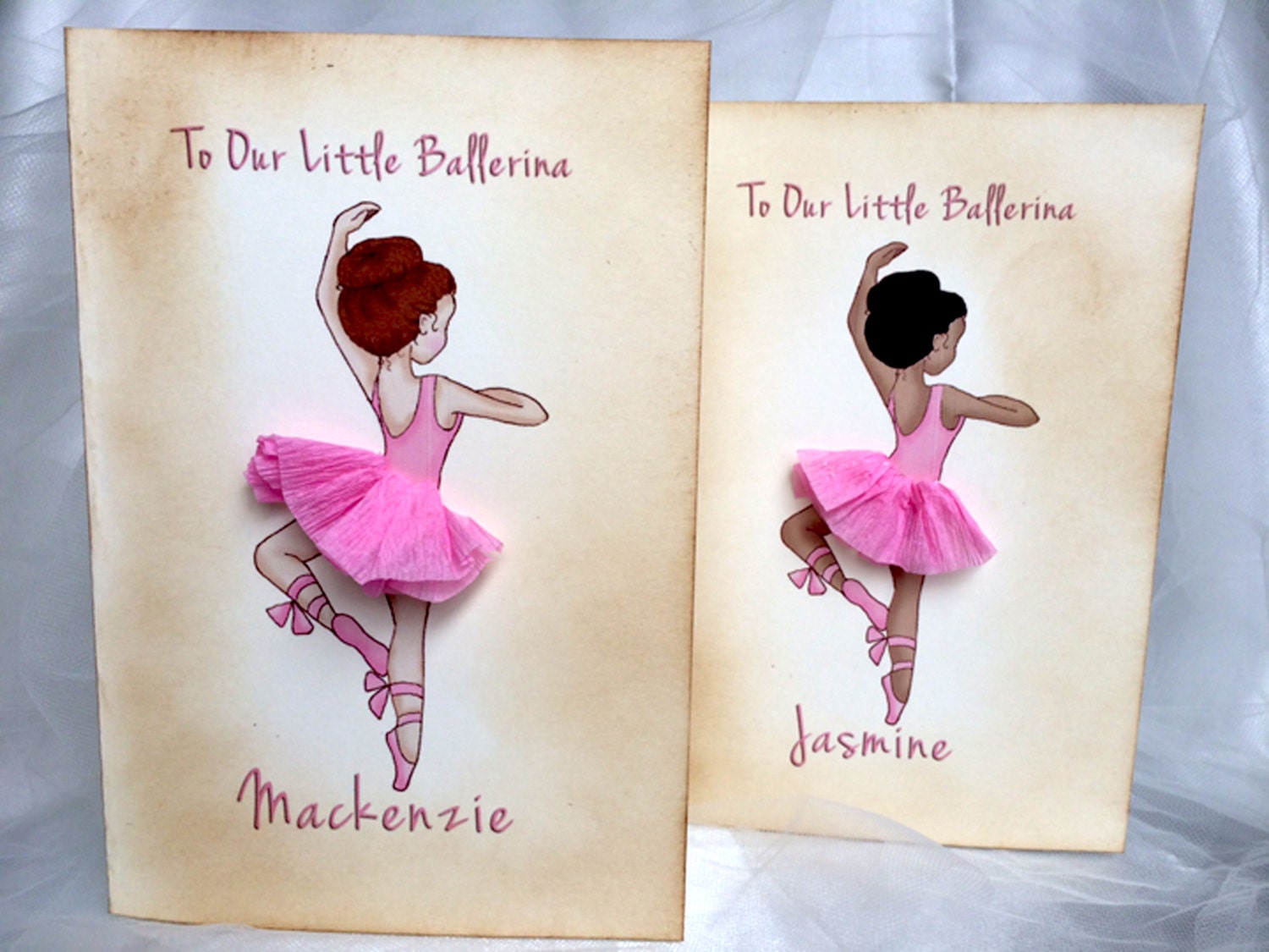 Personalized Ballerina Birthday Card greeting card
