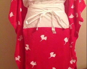 Maiko style customizable red juban under kimono