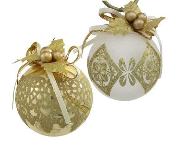 silvestri gold christmas glass ball ornament ribbon trimmed silvestri gold christmas glass ball ornament ribbon trimmed