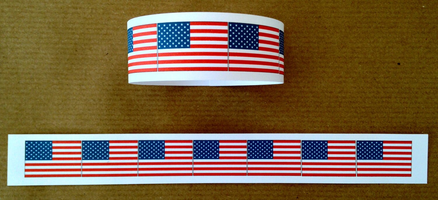 4TH JULY Paper Chains Download Only Star American Flag