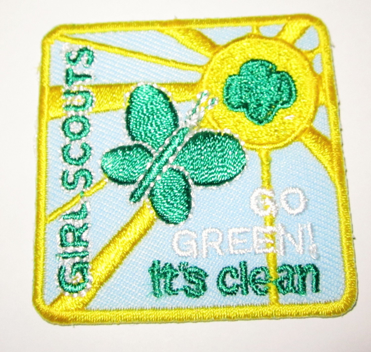 Girl Scout Fun Patch Go Green-It's Clean