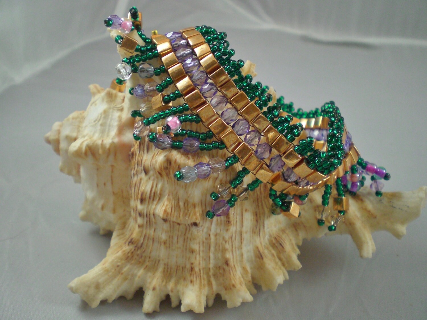 Fun Fringe Hand Beaded Bracelet Handbeaded OOAK High