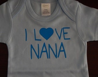 I Love My Nana I Love Nana Cute Grandma Baby Gift