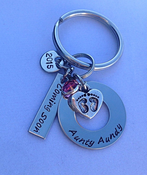 Expecting Baby Pregnancy Announcement Keychain by StampsofLove4