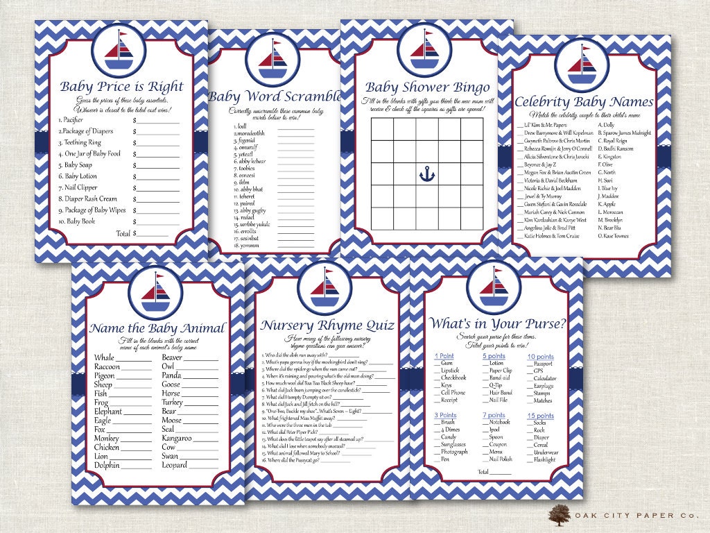 Nautical Baby Shower Games Nautical Shower Games Beach Baby