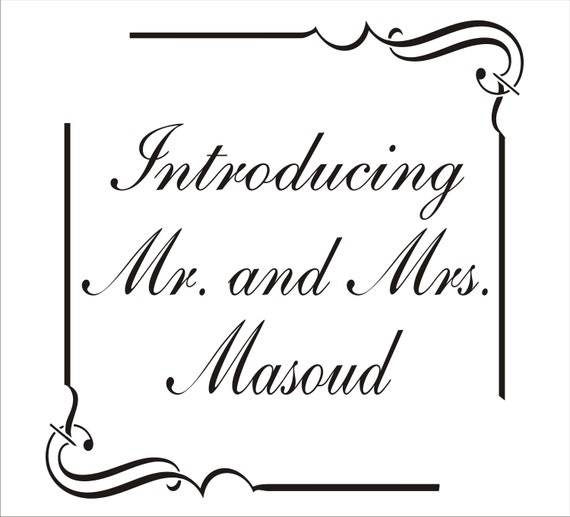 Items similar to Introducing Mr. and Mrs - CUSTOM Sign and Banner ...