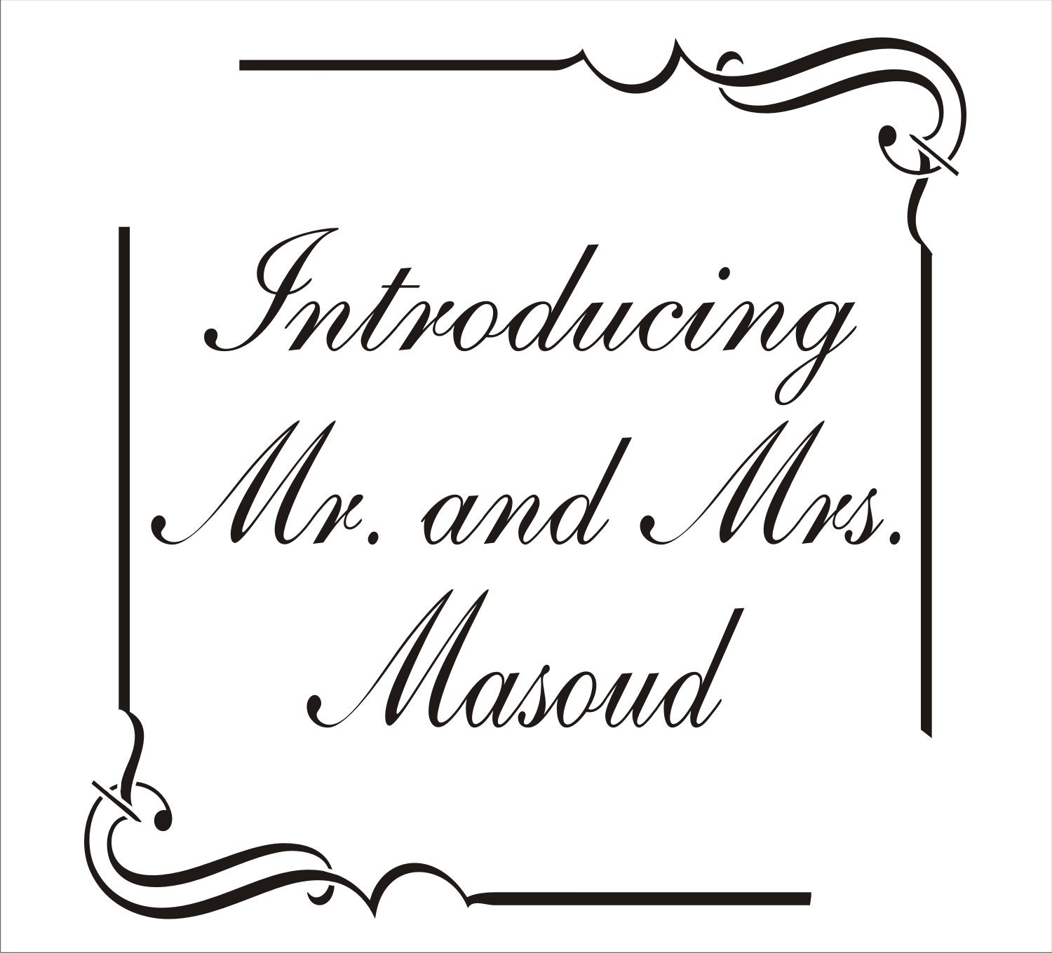 Introducing Mr. and Mrs CUSTOM Sign and by SuperiorStencils