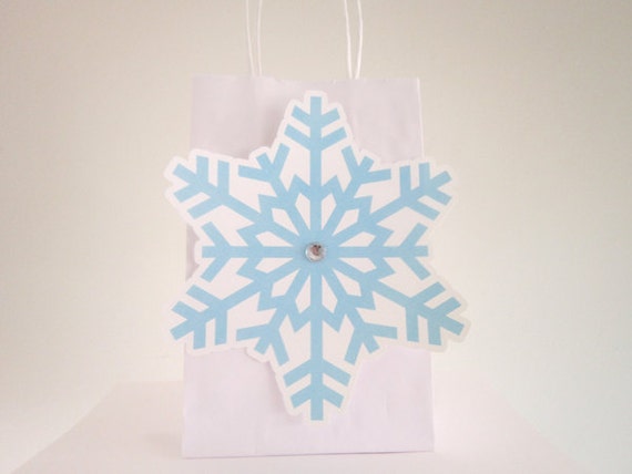 Snowflake Goody Bags Snowflake Favor Bags Winter Wonderland