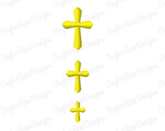 Cross Mini Satin Solid Fill Machine Embroidery Design 0.5x0.5 0.75x0.75 1x1 Tiny half inch three quarter 3/4 one inch INSTANT DOWNLOAD
