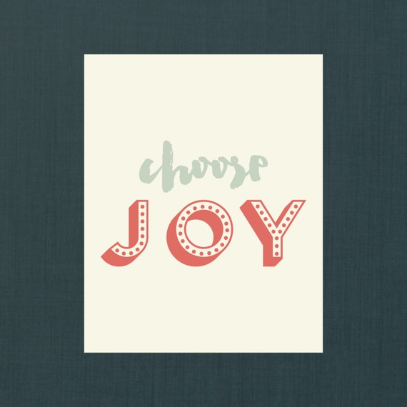 Choose Joy Wall Art // 8x10 DIY PRINTABLE // by blacklabstudio