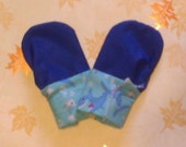 Shark Waterproof Teething Mittens for Finger Biting Babies * velcro cuff*