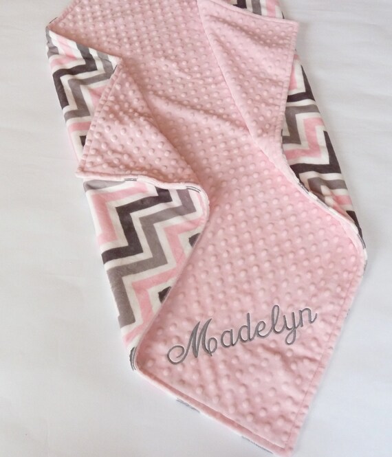 Personalized Baby Blanket or Lovey Baby Girl blanket